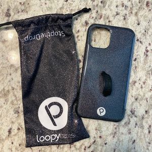 iPhone 11 Pro Loopy Case Black Sparkle Righty EUC